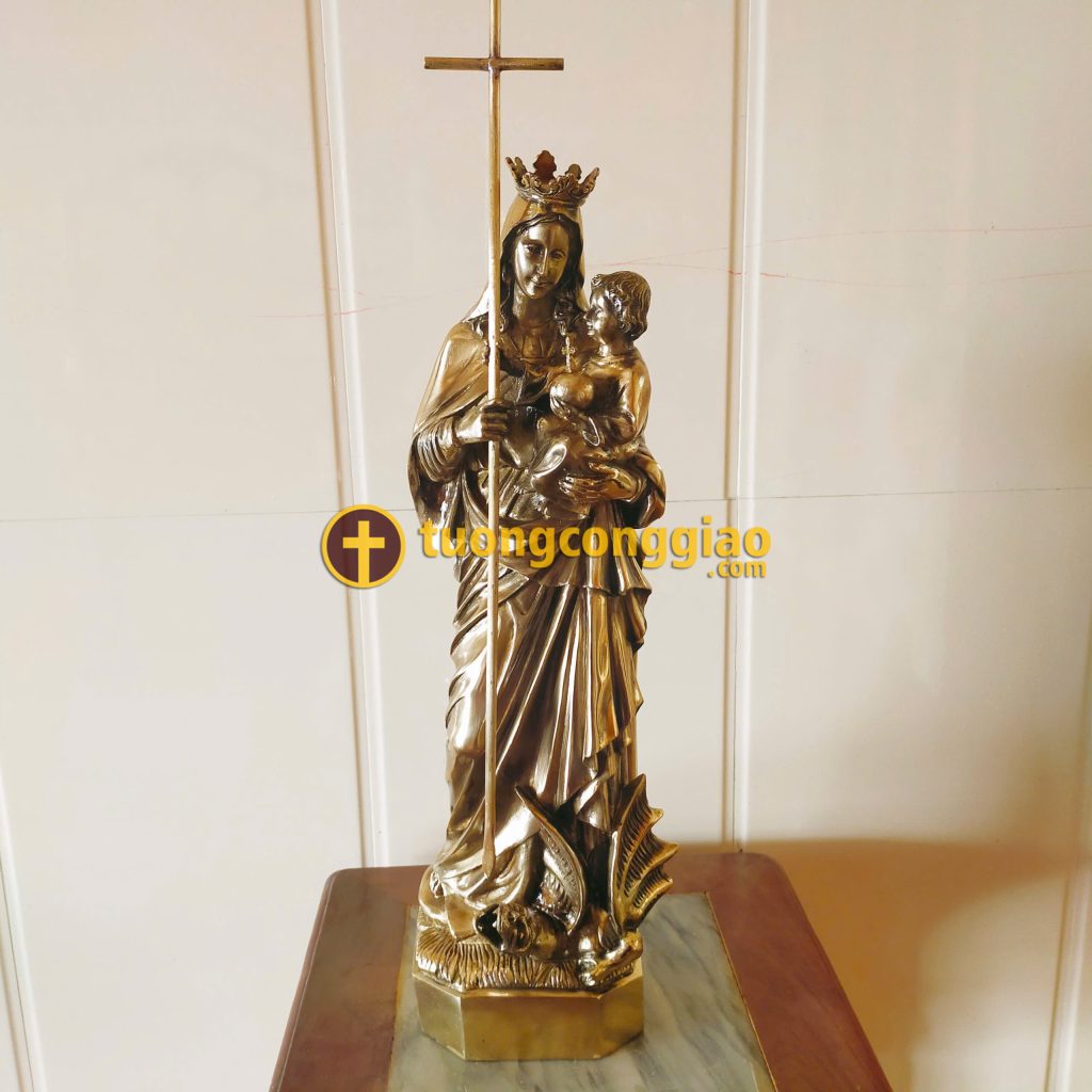 Tượng Đức Mẹ Hà Nội Bằng Đồng Cao 50cm