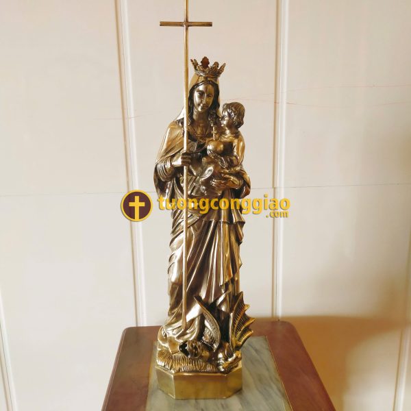 Tượng Đức Mẹ Hà Nội Bằng Đồng Cao 50cm