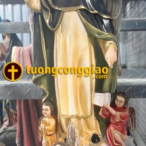 Tượng Thánh Vinh Sơn cao 50cm chất liệu composite vẽ thủ công