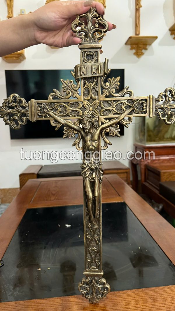 Tượng thánh giá bằng đồng cao 55cm