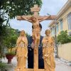 Bộ tượng gỗ công giáo ba đấng cao 50cm 02