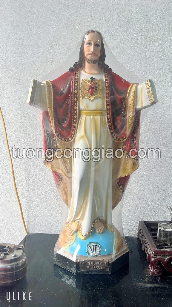 Tượng Chúa Kitô vua dang tay cao 50cm