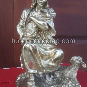 Tượng Chúa chiên bằng đồng cao 30cm