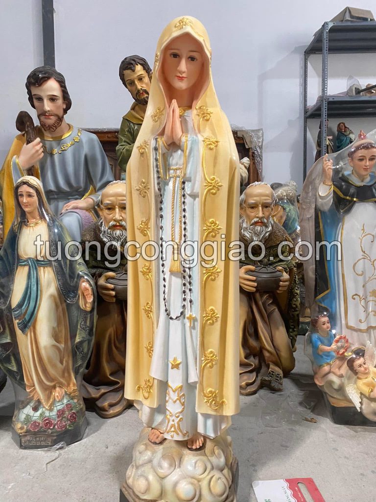 Tượng Đức Mẹ Fatima cao 1m bằng composite Tượng Đức Mẹ Fatima cao 1m bằng composite