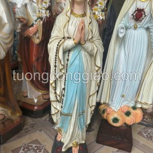 Tượng Đức Mẹ Lộ Đức Mẫu Pháp cao 100cm sơn vẽ thủ công