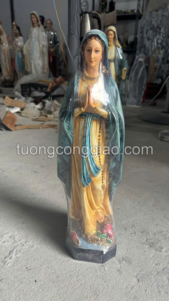 Tượng Đức Mẹ Lộ Đức cao 50cm bằng composite Tượng Đức Mẹ Lộ Đức cao 50cm bằng composite