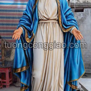 Tượng Đức Mẹ ban ơn cao 1m7 bằng chất liệu xi măng để ngoài trời