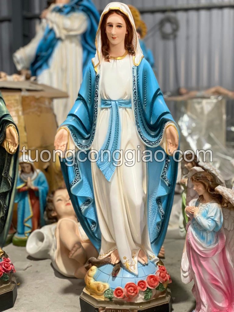 Tượng Đức Mẹ ban ơn cao 80cm sơn thường Tượng Đức Mẹ ban ơn cao 80cm sơn thường