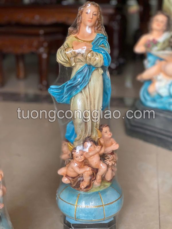 Tượng Đức Mẹ lên trời cao 30cm chất liệu composite vẽ thủ công
