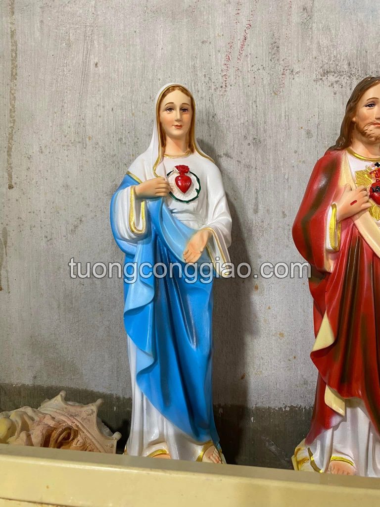 Tượng Đức Mẹ trái tim cao 40cm