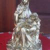 Tượng Đức Mẹ và Chúa con bằng đồng 30cm