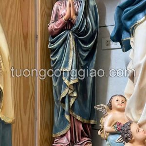 Tượng Đức Mẹ vô nhiêm cao 120cm vẽ màu giả cổ