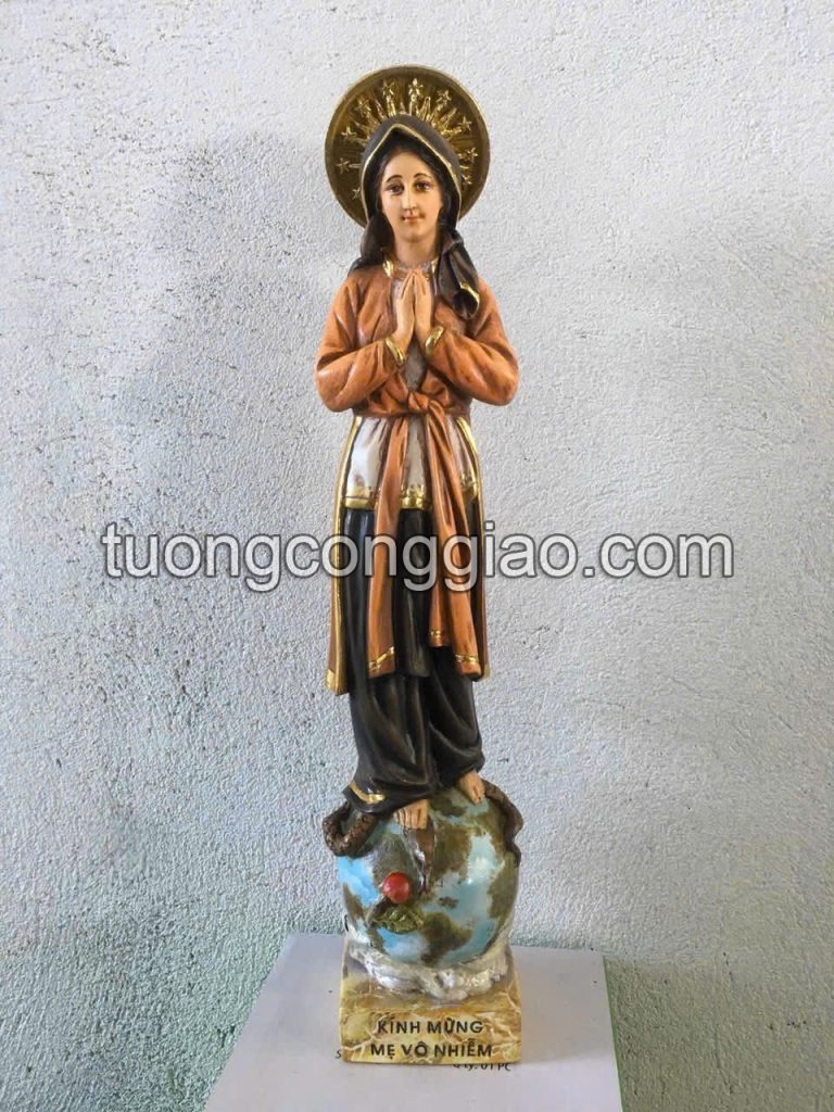 Tượng Đức Mẹ vô nhiễm cao 35cm Tượng Đức Mẹ vô nhiễm cao 35cm
