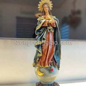 Tượng Đức Mẹ vô nhiêm cao 65cm bằng chất liệu composite vẽ tay