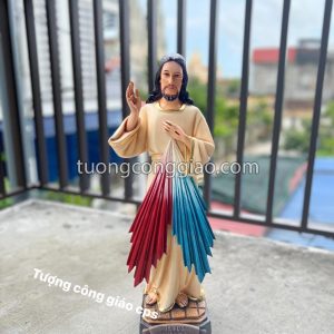 Tượng Lòng Chúa thương xót cao 40 cm bằng composite sơn vẽ thủ công