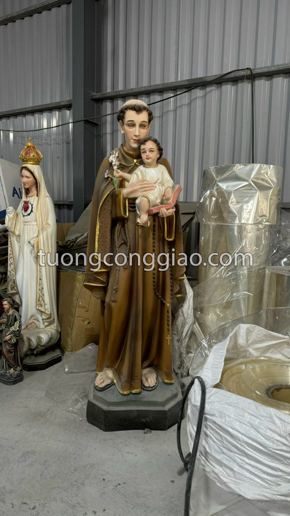 Tượng Thánh Antôn cao 1m bằng chất liệu composite