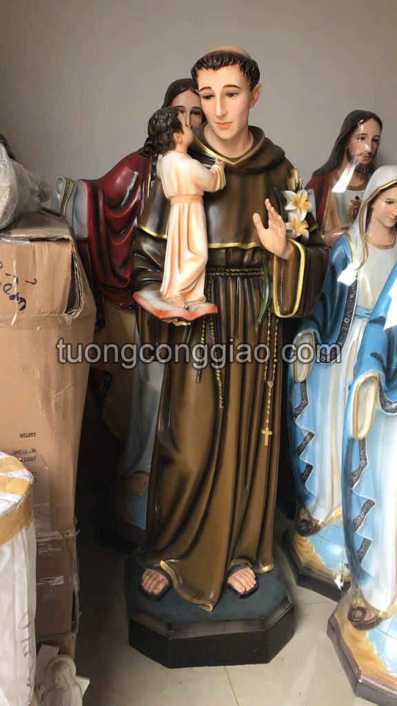 Tượng Thánh Antôn cao 1m7 bằng composite
