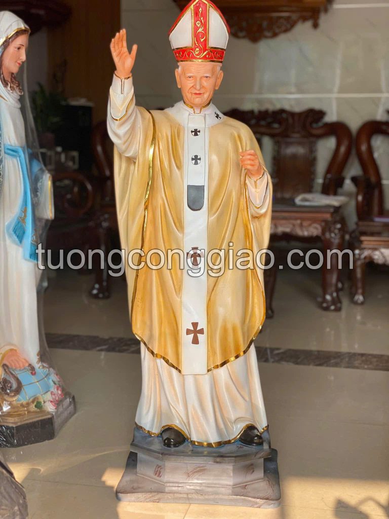Tượng Thánh Giáo hoàng Gioan Phaolô II cao 1m2 Tượng Thánh Giáo hoàng Gioan Phaolô II cao 1m2