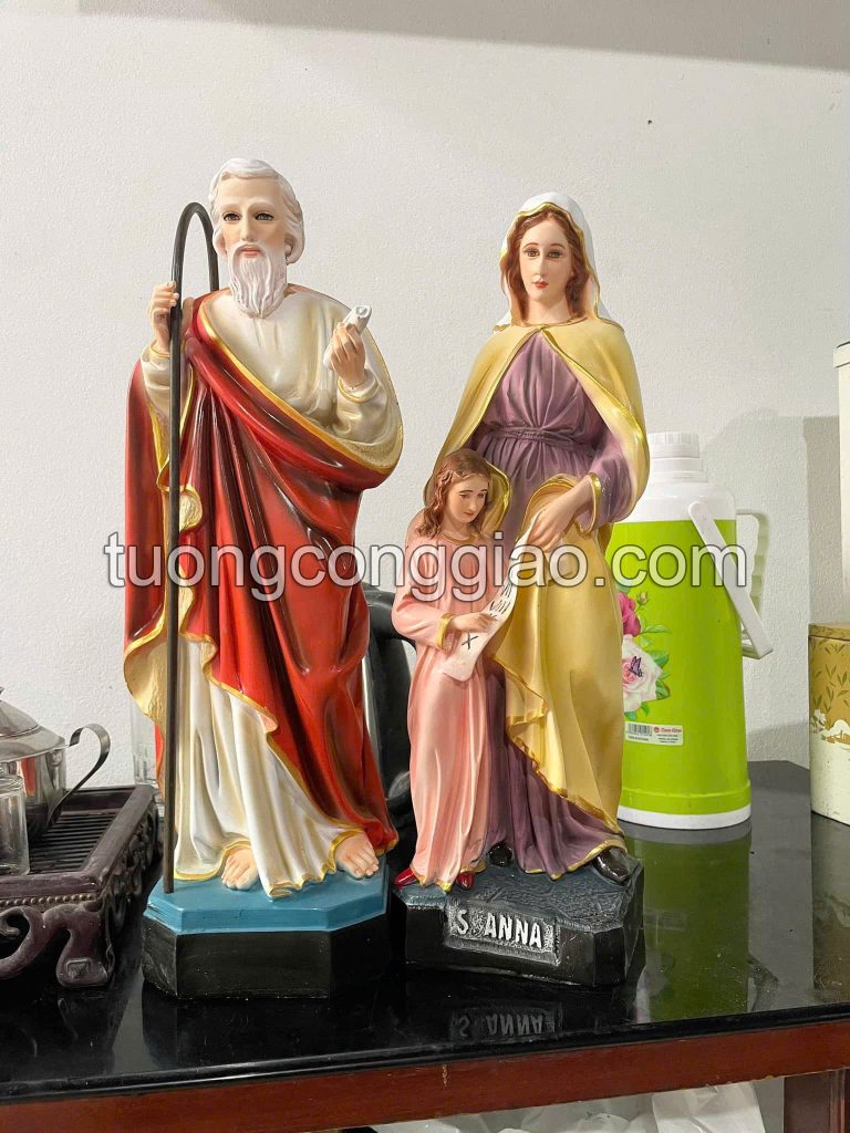 Tượng Thánh Gioakim và bà Thánh Anna cao 50cm Tượng Thánh Gioakim và bà Thánh Anna cao 50cm