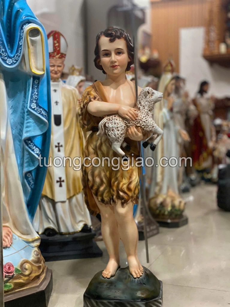 Tượng Thánh Gioan Baotixita cao 100cm bằng composite Tượng Thánh Gioan Baotixita cao 100cm bằng composite