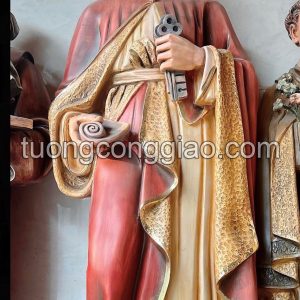 Tượng Thánh Phêrô cao 1m3 bằng composite vẽ tay thủ công