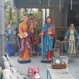 Tượng Thánh Phêrô và Phaolô cao 1m5 bằng xi măng