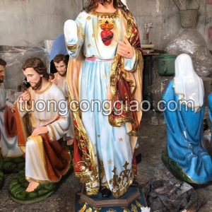 Tượng Thánh Tâm Chúa(tượng trái tim Chúa) cao 120cm