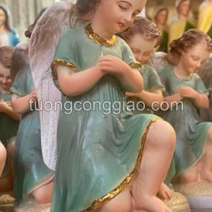 Tượng Thiên Thần áo xanh cao 25cm