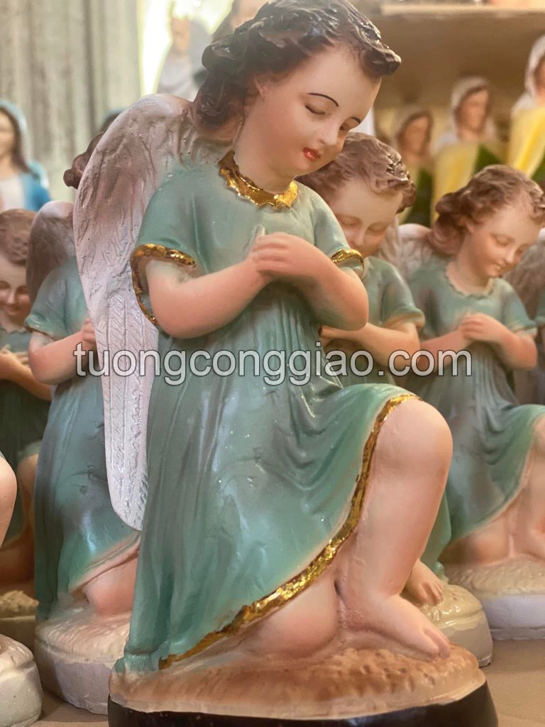 Tượng Thiên Thần áo xanh cao 25cm Tượng Thiên Thần áo xanh cao 25cm