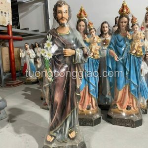 Tượng thánh Giuse 80cm sơn vẽ thủ công