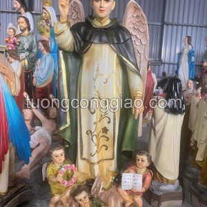 Tượng thánh sơn cao 60cm sơn vẽ màu thủ công