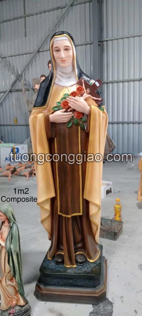 Tượng thánh teresa hài đồng giesu cao 1m2 bằng composite