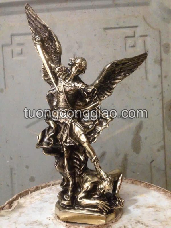 Tượng tổng lãnh thiên thần micae bằng đồng cao 30cm
