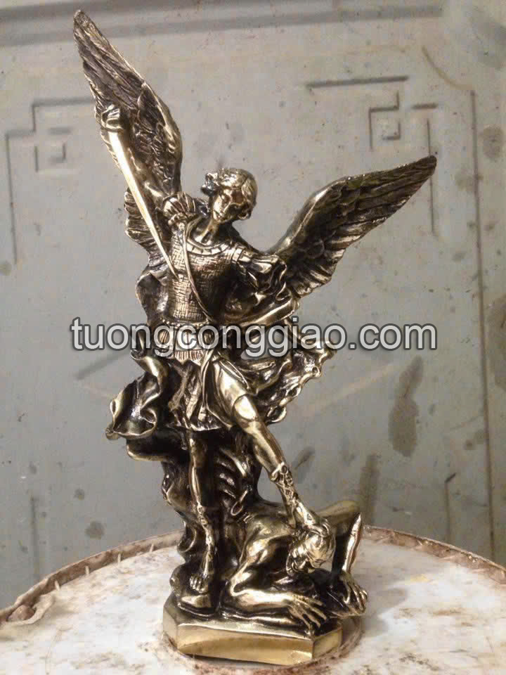 Tượng tổng lãnh thiên thần micae bằng đồng cao 30cm Tượng tổng lãnh thiên thần micae bằng đồng cao 30cm