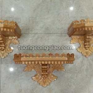 Bộ 3 kệ bàn thờ Chúa treo tường bằng gỗ