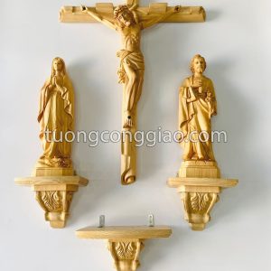 Bộ bàn thờ Thiên Chúa treo tường gồm 3 kệ riêng biệt