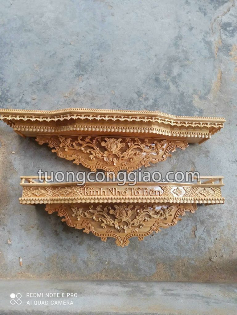 Kệ bàn thờ Chúa 110x30cm và kệ bàn thờ gia tiên 100x30cm Kệ bàn thờ Chúa 110x30cm và kệ bàn thờ gia tiên 100x30cm