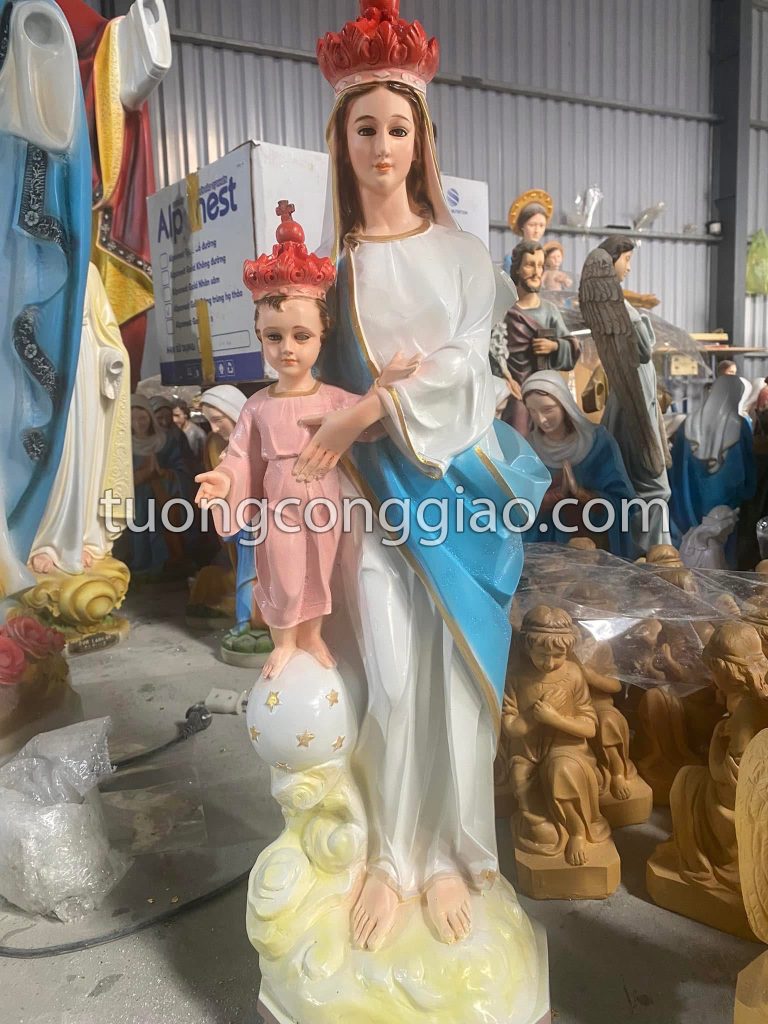 Tượng Đức Mẹ La Vang mẫu cổ cao 1m2 Tượng Đức Mẹ La Vang mẫu cổ cao 1m2