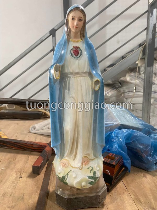 Tượng Đức Mẹ Trái Tim Vẹn Sạch cao 50cm