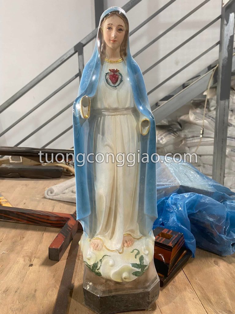 Tượng Đức Mẹ Trái Tim Vẹn Sạch cao 50cm Tượng Đức Mẹ Trái Tim Vẹn Sạch cao 50cm