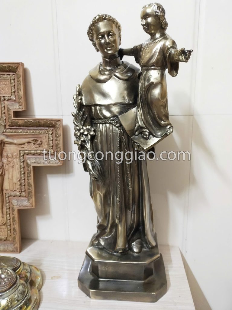 Tượng Thánh Antôn cao 50cm bằng đồng Tượng Thánh Antôn cao 50cm bằng đồng