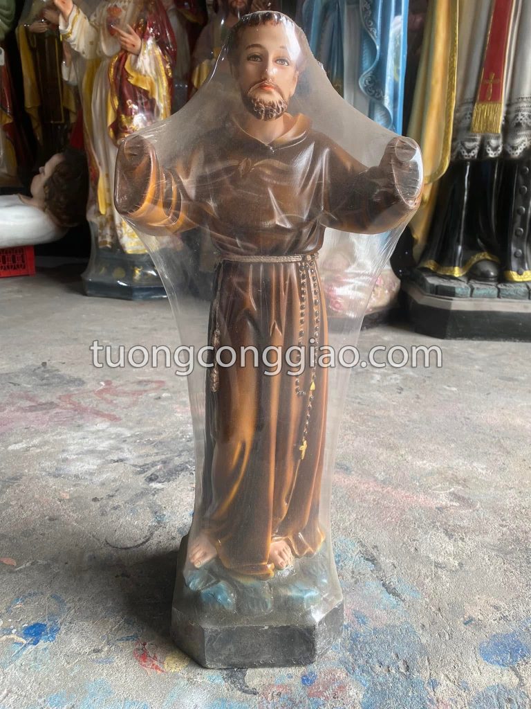Tượng Thánh Phanxicô Assisi cao 50cm