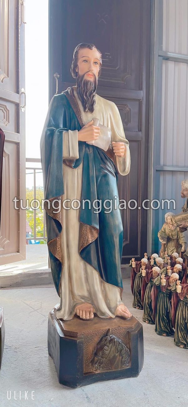 Tượng Thánh Phaolô cao 100cm bằng composite vẽ thủ công