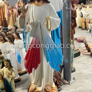Tượng lòng Chúa thương xót cao 1m2 bằng composite