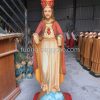 Tượng Chúa Kitô vua màu giả cổ vẽ thủ công cao 50cm
