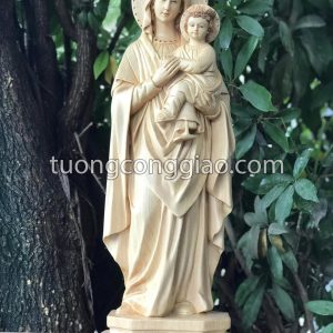 Tượng Đức Mẹ hằng cứu giúp bằng gỗ cao 100cm