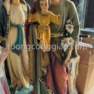 Tượng Thánh Giuse bế Chúa cao 1m6 sơn vẽ thủ công