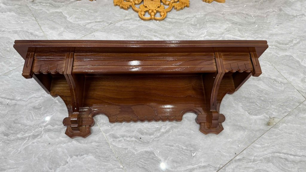 kệ bàn thờ chúa gỗ sồi 65x25cm 02