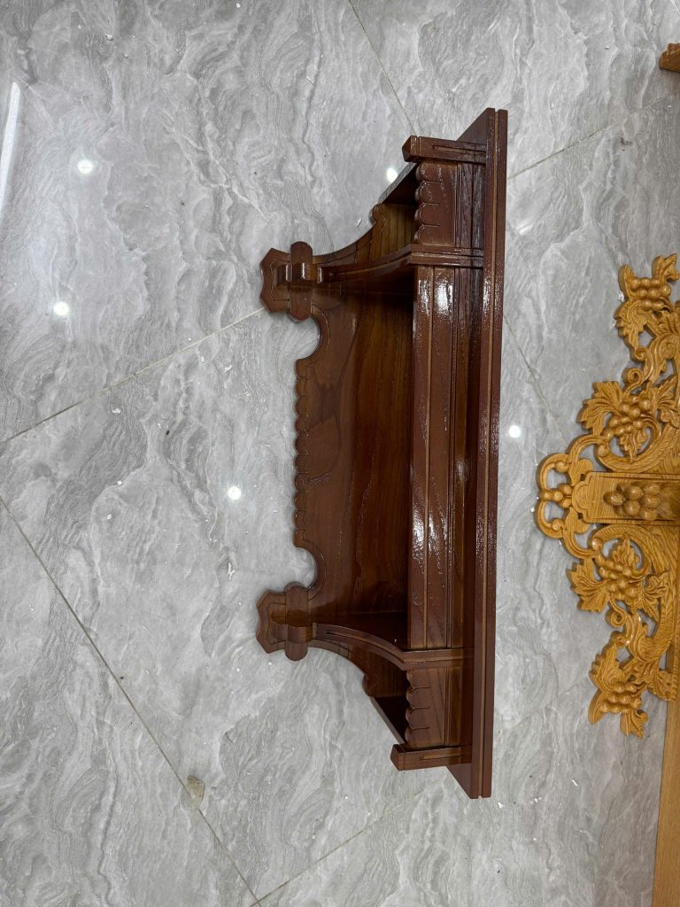 kệ bàn thờ chúa gỗ sồi 65x25cm 03